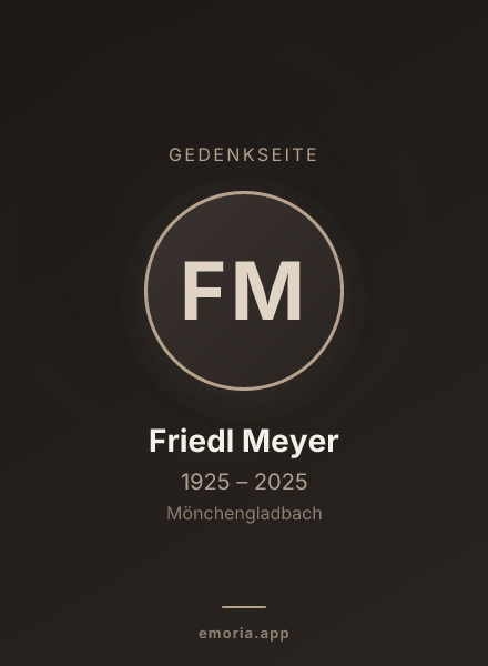 Gedenkportrait von Friedl Meyer