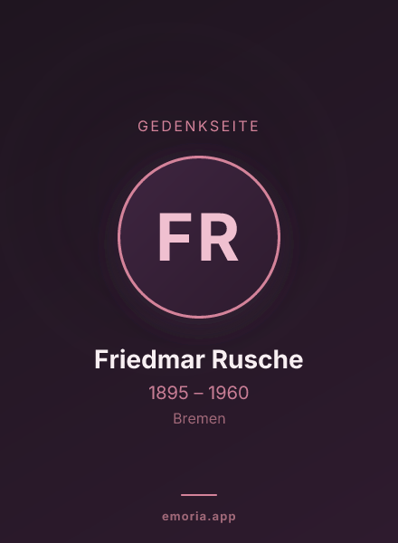 Gedenkportrait von Friedmar Rusche