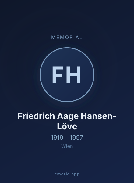 Memorial portrait of Friedrich Aage Hansen-Löve