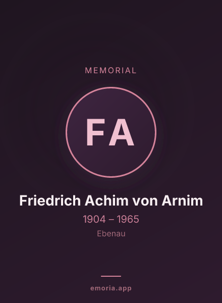 Memorial portrait of Friedrich Achim von Arnim