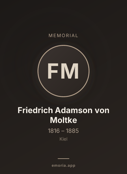 Memorial portrait of Friedrich Adamson von Moltke