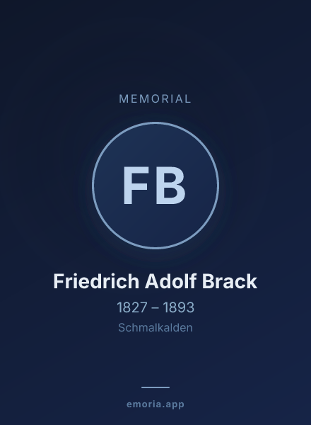 Memorial portrait of Friedrich Adolf Brack
