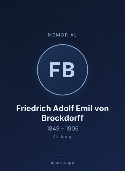 Memorial portrait of Friedrich Adolf Emil von Brockdorff