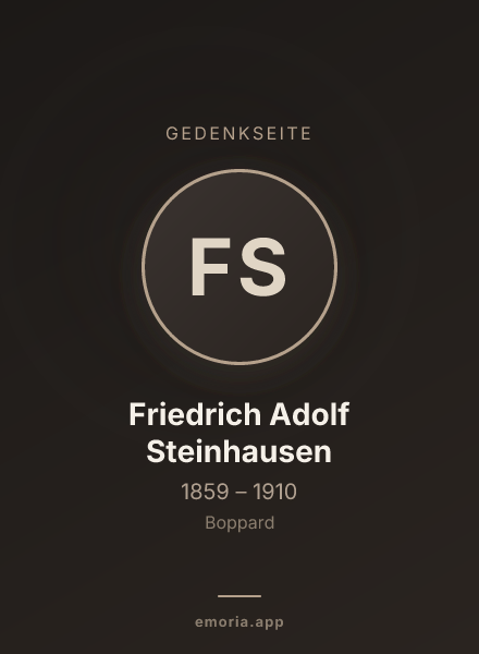 Gedenkportrait von Friedrich Adolf Steinhausen