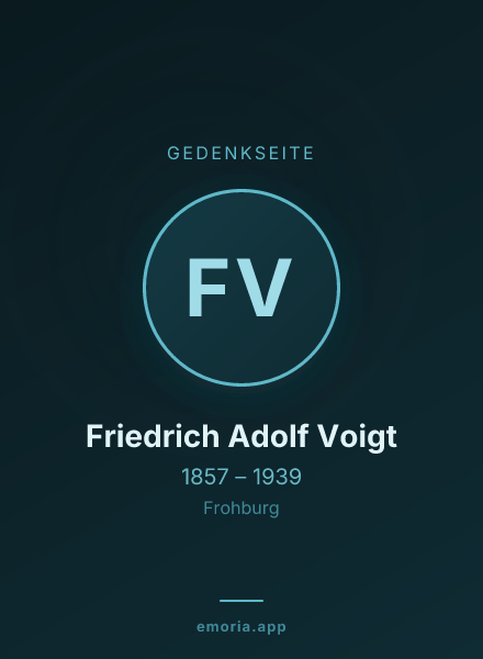 Gedenkportrait von Friedrich Adolf Voigt