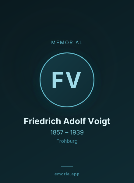 Memorial portrait of Friedrich Adolf Voigt