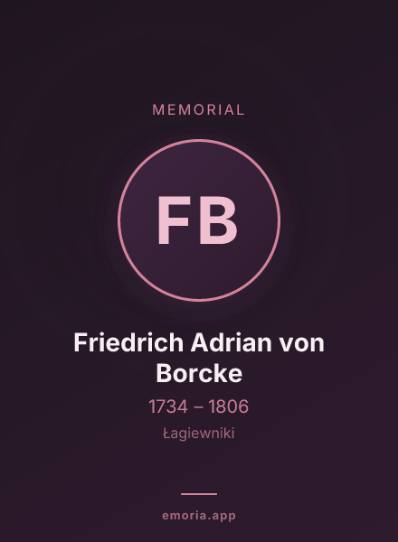Memorial portrait of Friedrich Adrian von Borcke