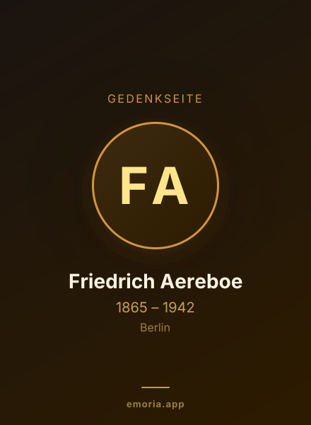 Gedenkportrait von Friedrich Aereboe