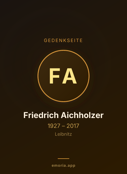 Gedenkportrait von Friedrich Aichholzer