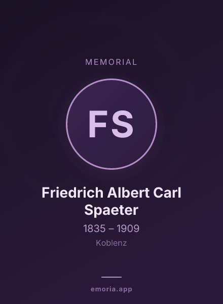 Memorial portrait of Friedrich Albert Carl Spaeter