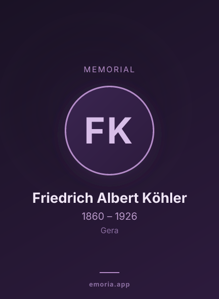 Memorial portrait of Friedrich Albert Köhler