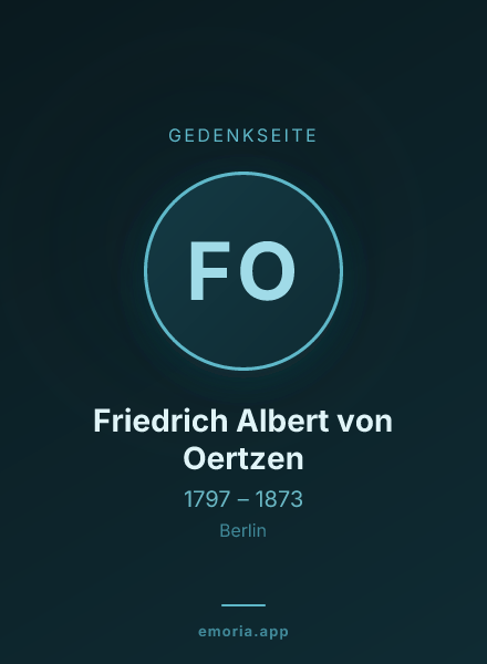 Gedenkportrait von Friedrich Albert von Oertzen
