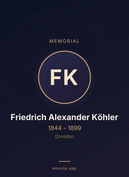 Memorial portrait of Friedrich Alexander Köhler