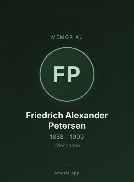 Memorial portrait of Friedrich Alexander Petersen