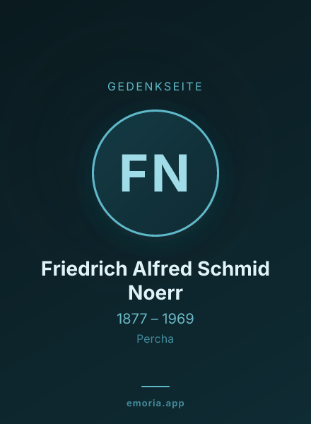 Gedenkportrait von Friedrich Alfred Schmid Noerr