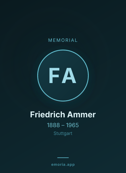 Memorial portrait of Friedrich Ammer