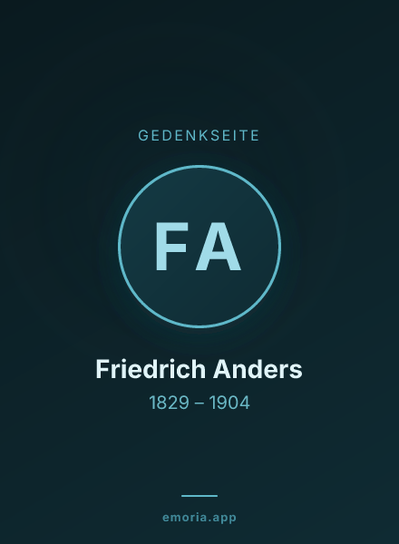 Gedenkportrait von Friedrich Anders