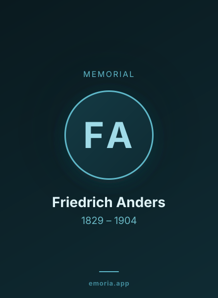 Memorial portrait of Friedrich Anders