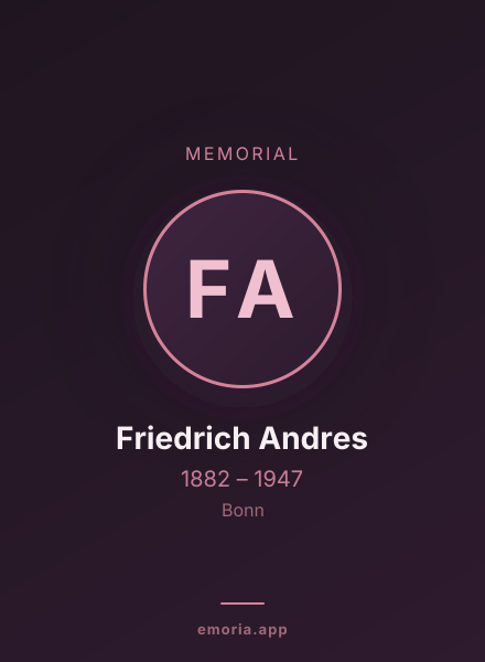 Memorial portrait of Friedrich Andres