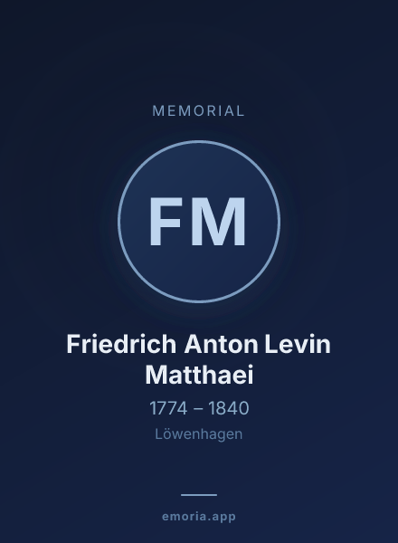 Memorial portrait of Friedrich Anton Levin Matthaei