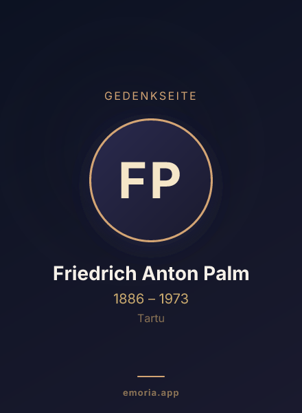 Gedenkportrait von Friedrich Anton Palm