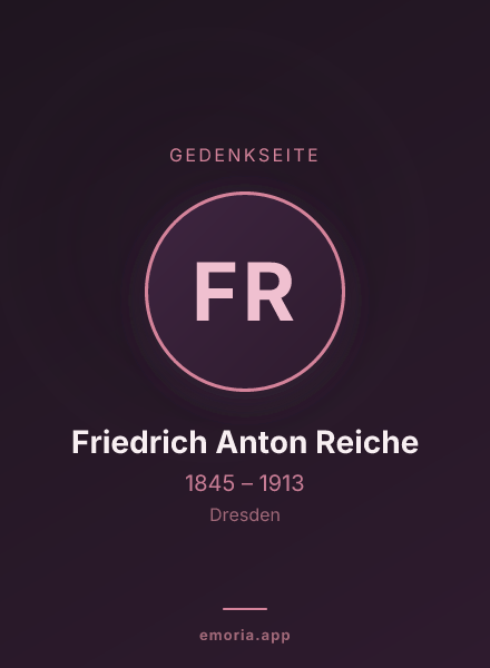 Gedenkportrait von Friedrich Anton Reiche