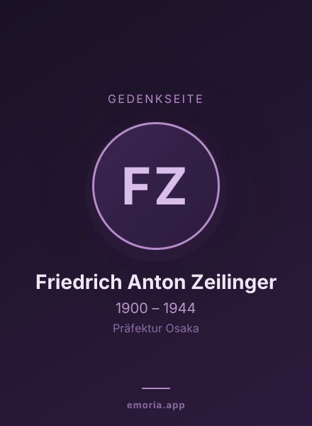 Gedenkportrait von Friedrich Anton Zeilinger