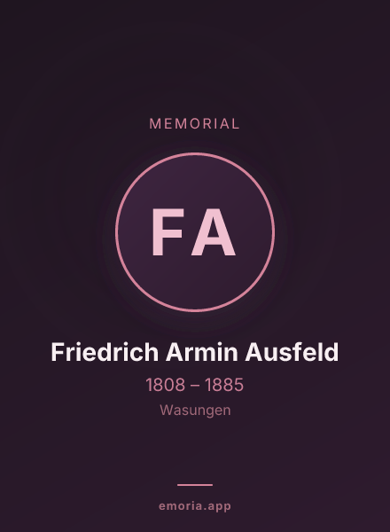 Memorial portrait of Friedrich Armin Ausfeld