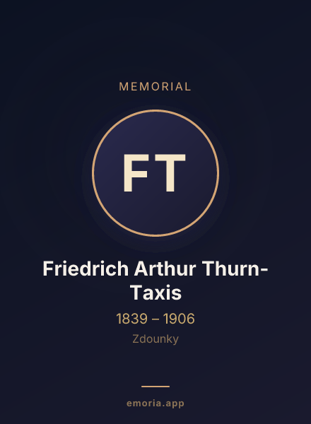 Memorial portrait of Friedrich Arthur Thurn-Taxis
