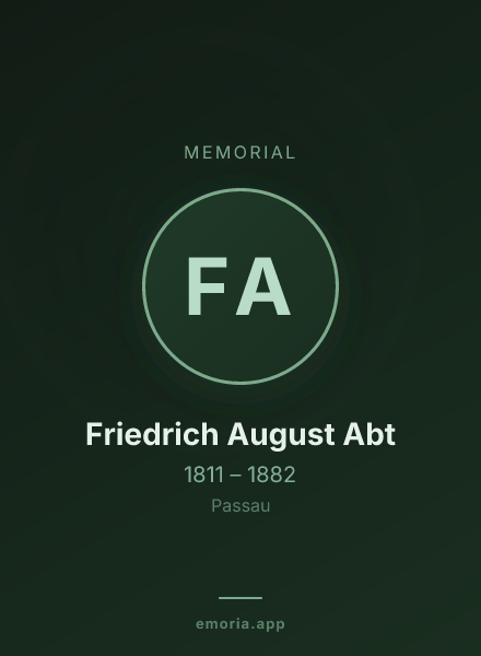 Memorial portrait of Friedrich August Abt