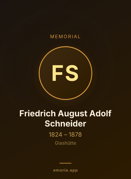 Memorial portrait of Friedrich August Adolf Schneider