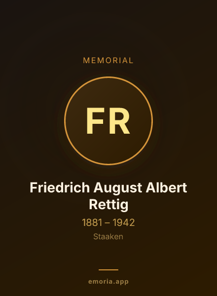 Memorial portrait of Friedrich August Albert Rettig
