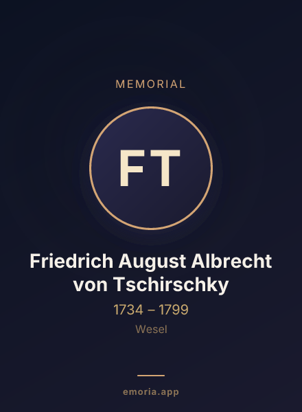 Memorial portrait of Friedrich August Albrecht von Tschirschky