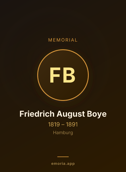 Memorial portrait of Friedrich August Boye