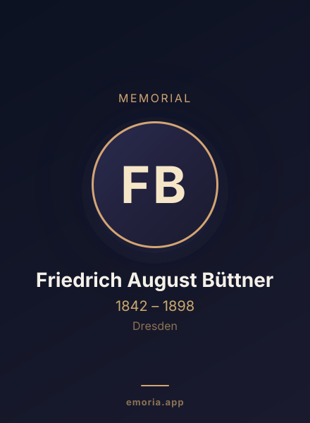 Memorial portrait of Friedrich August Büttner