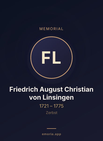 Memorial portrait of Friedrich August Christian von Linsingen