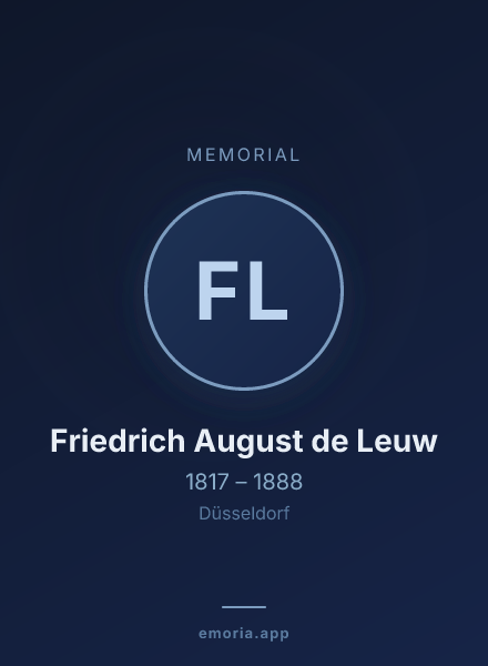 Memorial portrait of Friedrich August de Leuw