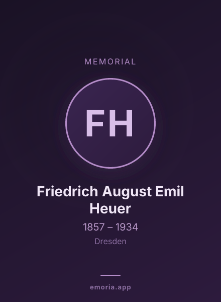 Memorial portrait of Friedrich August Emil Heuer