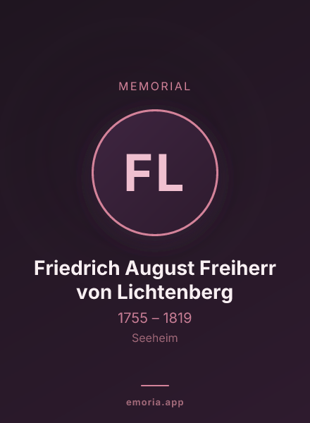 Memorial portrait of Friedrich August Freiherr von Lichtenberg