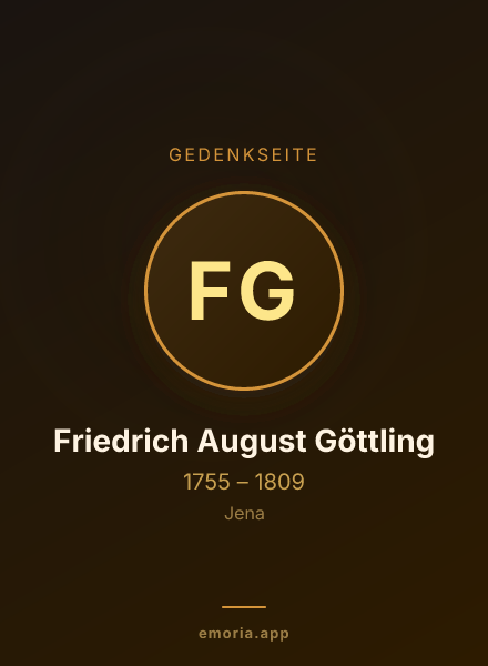 Gedenkportrait von Friedrich August Göttling