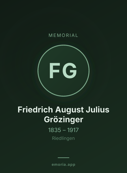 Memorial portrait of Friedrich August Julius Grözinger