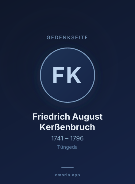 Gedenkportrait von Friedrich August Kerßenbruch