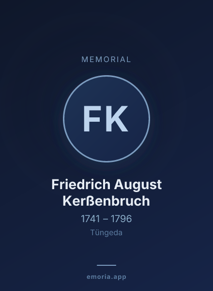 Memorial portrait of Friedrich August Kerßenbruch