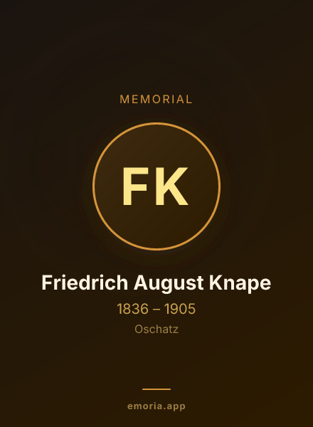 Memorial portrait of Friedrich August Knape