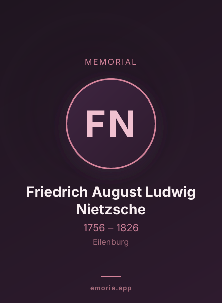 Memorial portrait of Friedrich August Ludwig Nietzsche