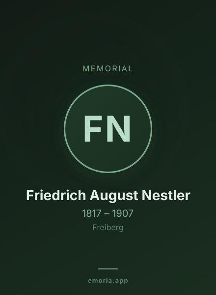 Memorial portrait of Friedrich August Nestler
