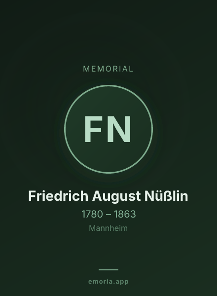 Memorial portrait of Friedrich August Nüßlin