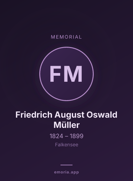 Memorial portrait of Friedrich August Oswald Müller