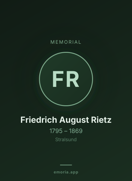 Memorial portrait of Friedrich August Rietz