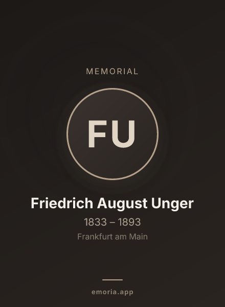 Memorial portrait of Friedrich August Unger